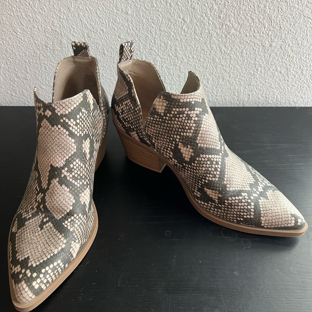 Snakeskin Ankle Boots